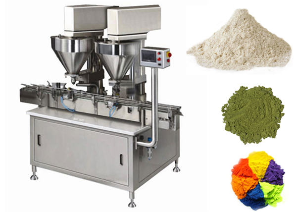 Avtomatski stroj za polnjenje prahu z 2 glavami